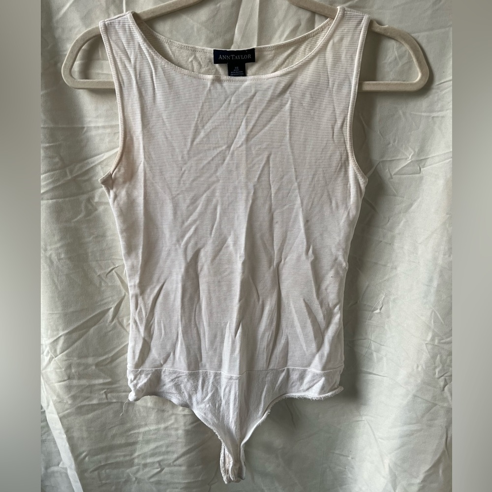 ivory off white ann taylor body suit